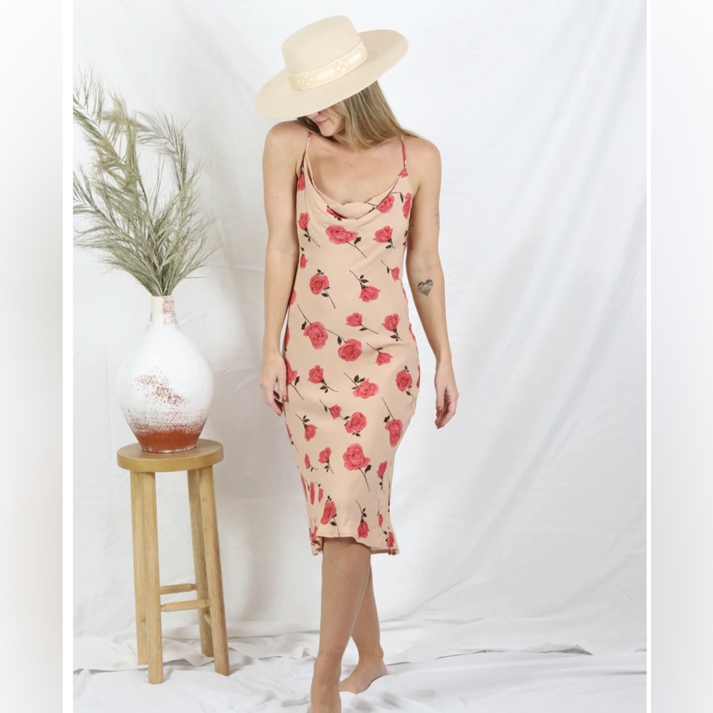 Rose midi dress